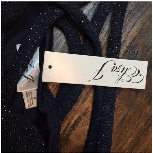 New Eliza J Dress Cocktail Shimmery Charcoal - Picture 8 of 8